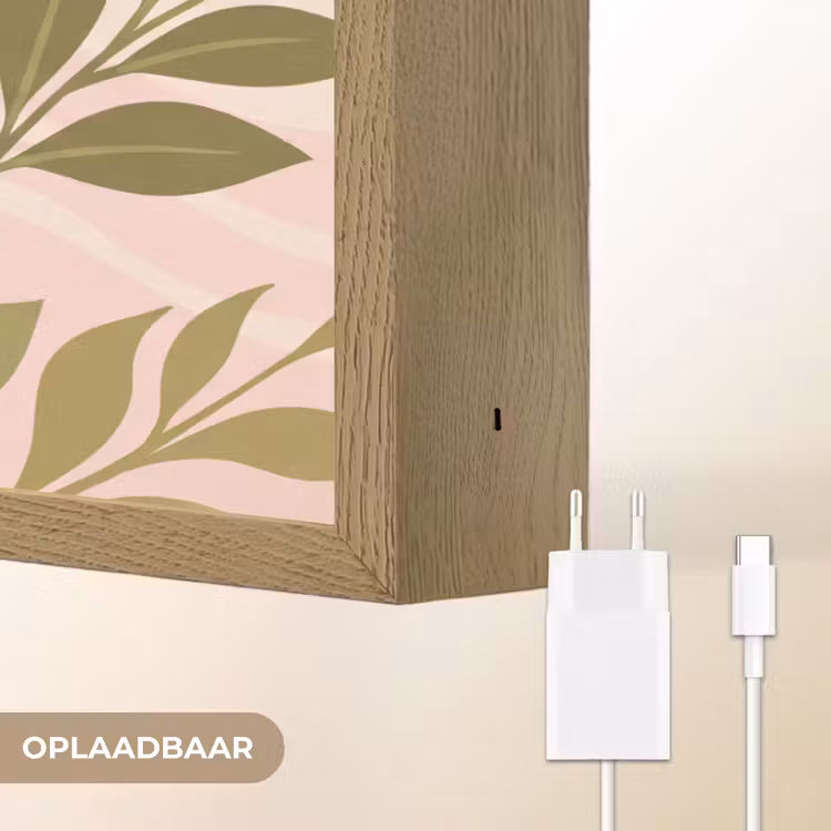Lightbox - Wandlamp - Grafisch - Bloemen - Roze — 7