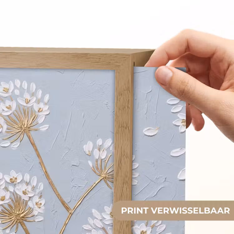 Lightbox - Wandlamp - Illustratie - Bloemen - Blauw — 5