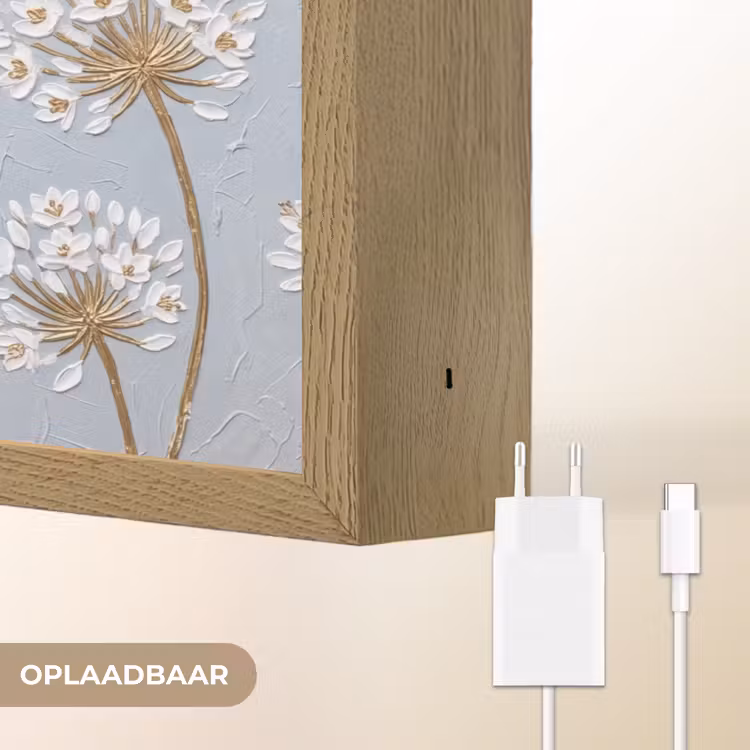 Lightbox - Wandlamp - Illustratie - Bloemen - Blauw — 7