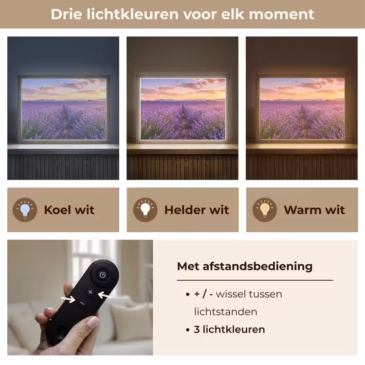 Lightbox - Wandlamp - Lavendel - Veld - Natuur - Paars — 8