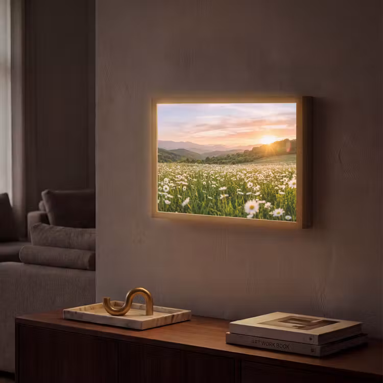 Lightbox - Wandlamp - Madelief - Veld - Heuvels - Groen — 2