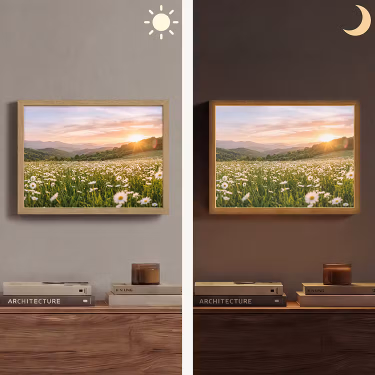 Lightbox - Wandlamp - Madelief - Veld - Heuvels - Groen — 6