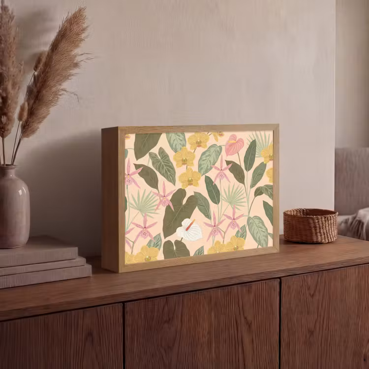 Lightbox - Wandlamp - Patroon - Bloemen - Kleurrijk — 4