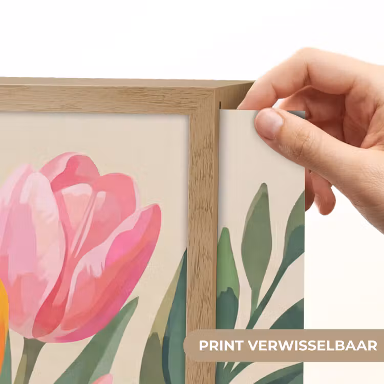 Lightbox - Wandlamp - Tulpen - Abstract - Kleurrijk — 5