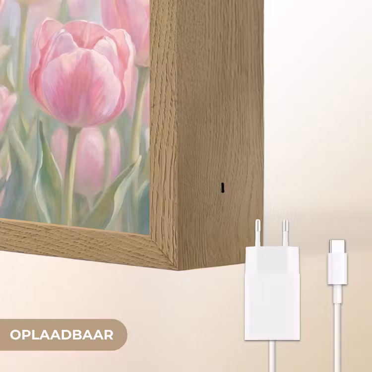 Lightbox - Wandlamp - Tulpen - Veld - Lente - Roze — 7