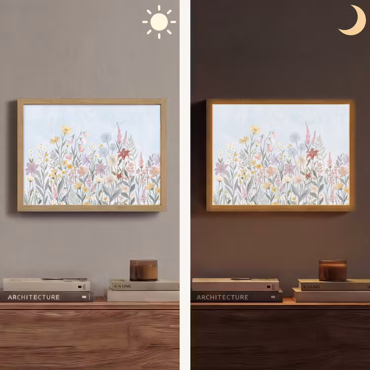 Lightbox - Wandlamp - Weidebloemen - Illustratie - Kleurrijk — 6