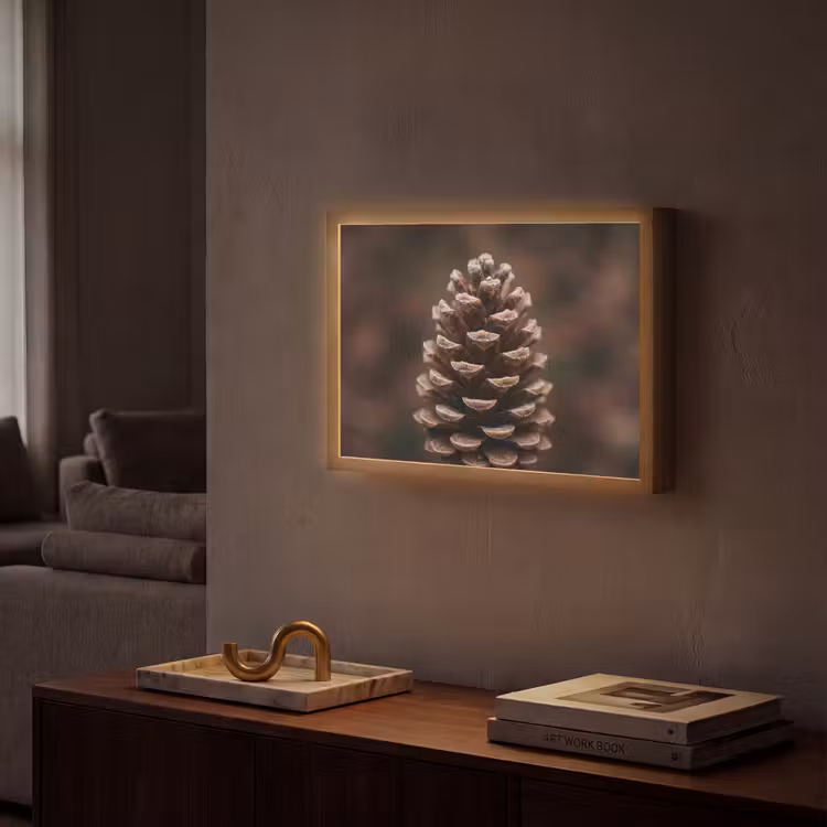 Lightbox - Wandlamp - Dennenappel - Bos - Herfst - Bruin - Sfeervol — 2