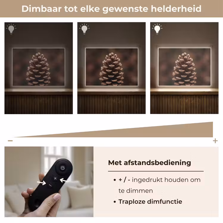 Lightbox - Wandlamp - Dennenappel - Bos - Herfst - Bruin - Sfeervol — 9
