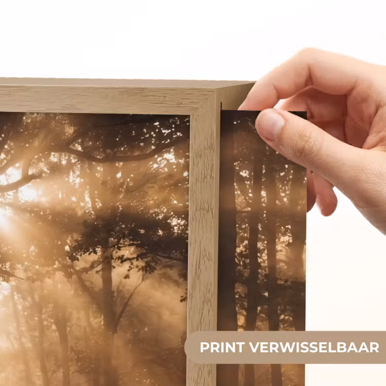 Lightbox - Wandlamp - Hert - Bos - Mistig - Natuur - Goud — 5