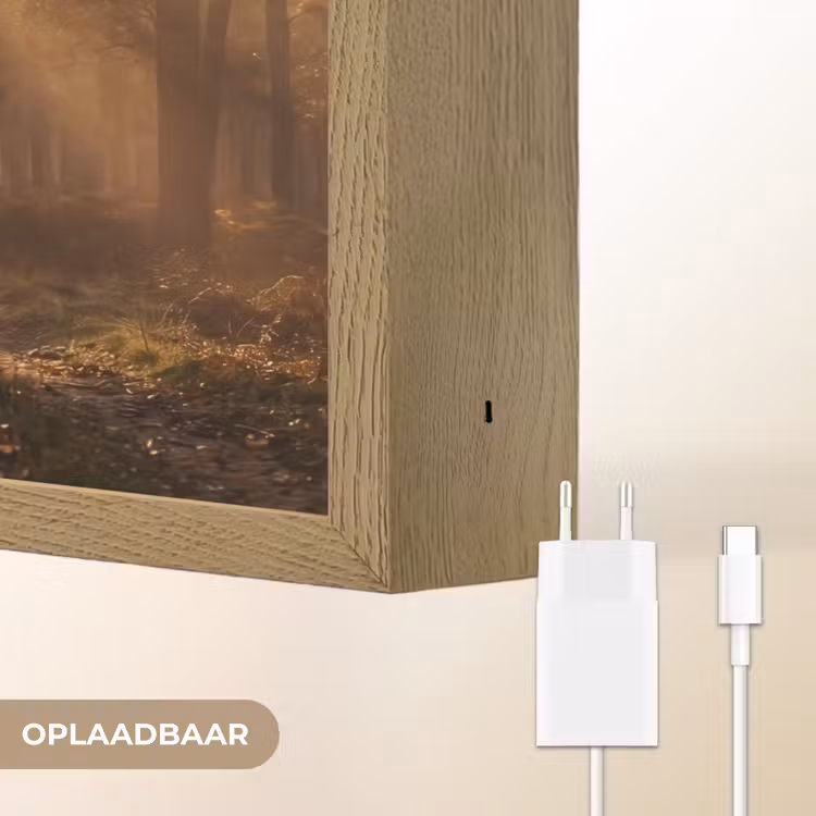 Lightbox - Wandlamp - Hert - Bos - Mistig - Natuur - Goud — 7
