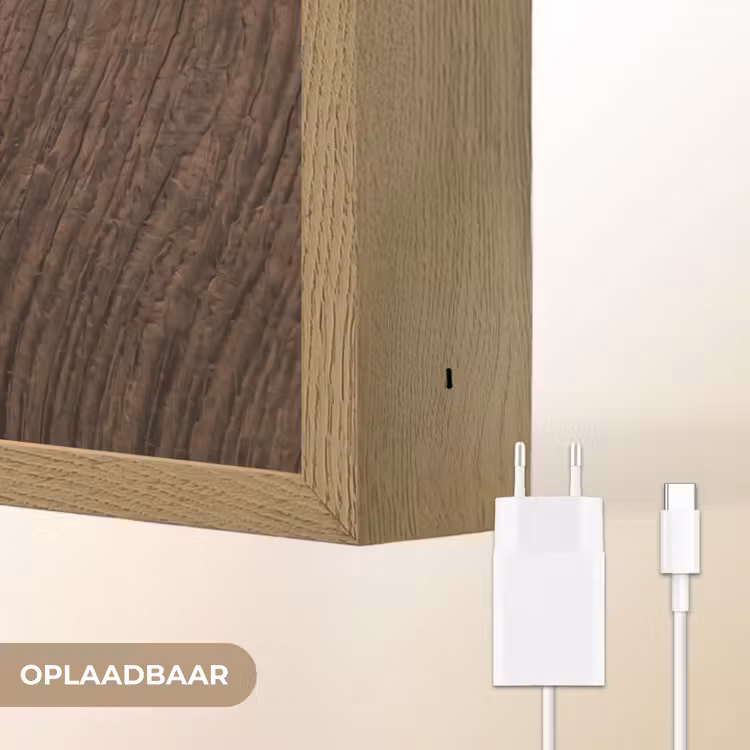 Lightbox - Wandlamp - Houtnerf - Textuur - Patroon - Bruin - Rustiek — 7