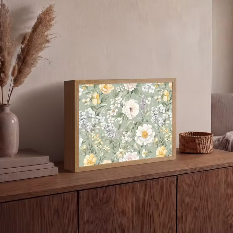 Lightbox - Wandlamp - Klassiek - Bloemenpatroon - Kleurrijk — 4