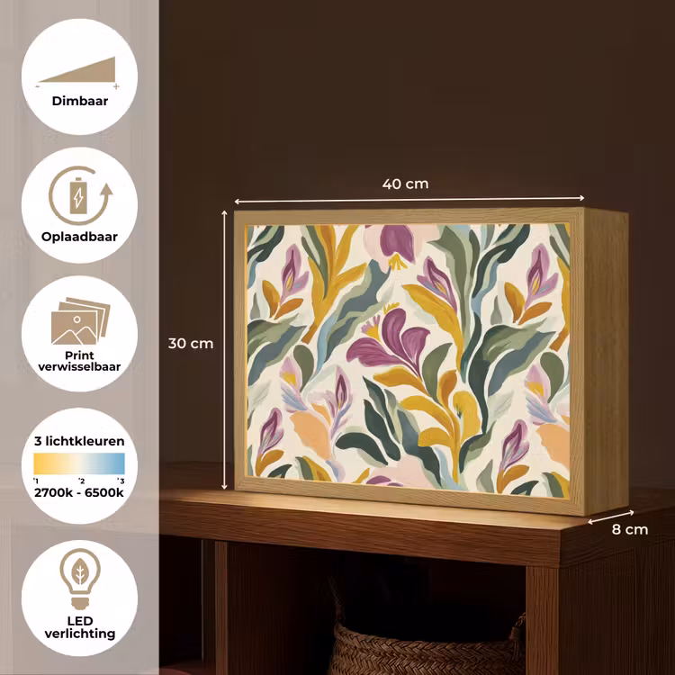 Lightbox - Wandlamp - Modern - Abstract - Kleurrijk — 10