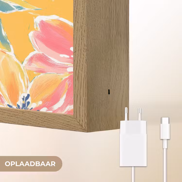 Lightbox - Wandlamp - Textuur - Bloemen - Kleurrijk — 7