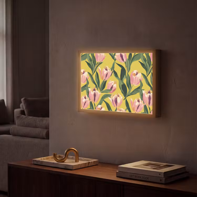 Lightbox - Wandlamp - Tulpen - Botanisch - Geel — 2