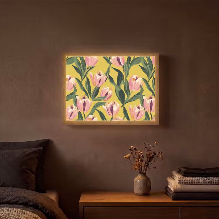 Lightbox - Wandlamp - Tulpen - Botanisch - Geel — 3