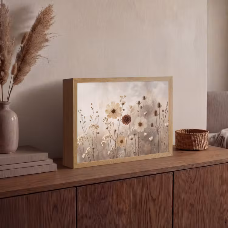 Lightbox - Wandlamp - Wilde bloemen - Botanisch - Vintage - Natuur - Rustiek — 4