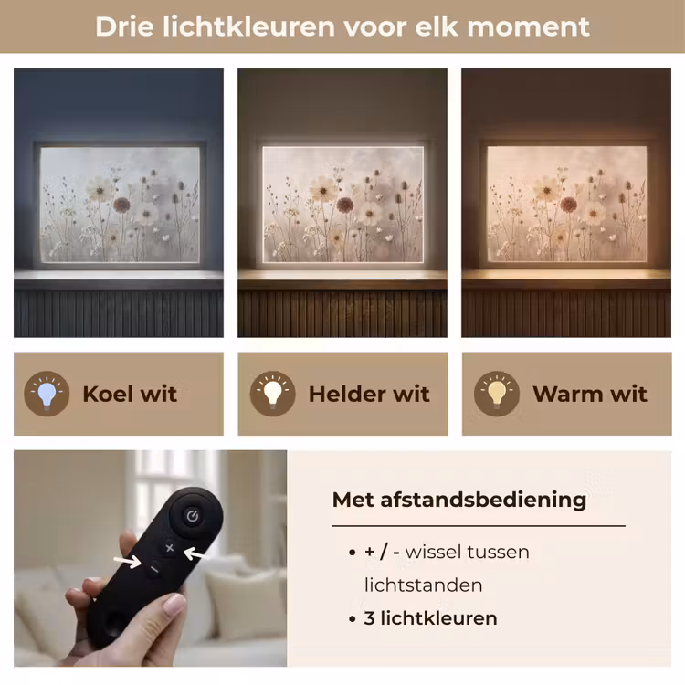 Lightbox - Wandlamp - Wilde bloemen - Botanisch - Vintage - Natuur - Rustiek — 8