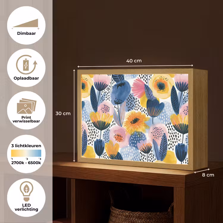 Lightbox - Wandlamp - Creatief - Patroon - Kleurrijk — 10