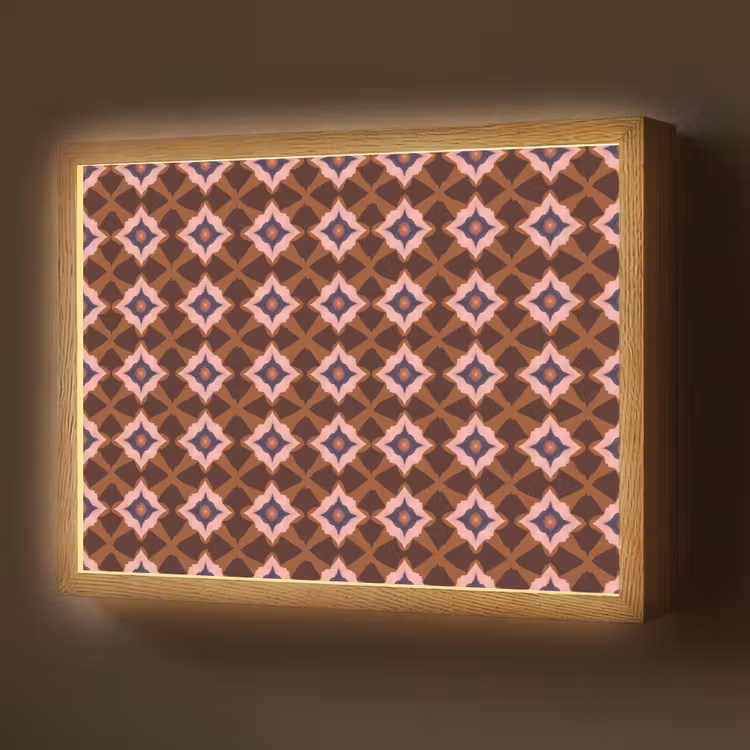 Lightbox - Wandlamp - Geometrisch - Sierlijk - Bruin — 1