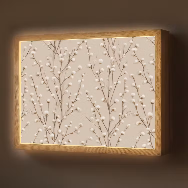 Lightbox - Wandlamp - Katoen - Natuur - Taupe — 1
