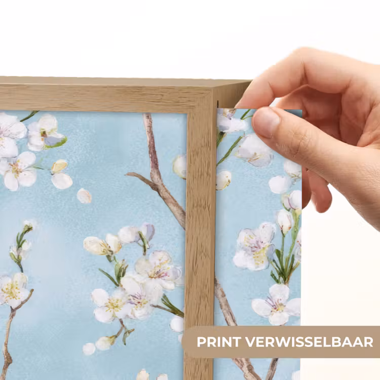 Lightbox - Wandlamp - Kersenbloesem - Textuur - Blauw — 5