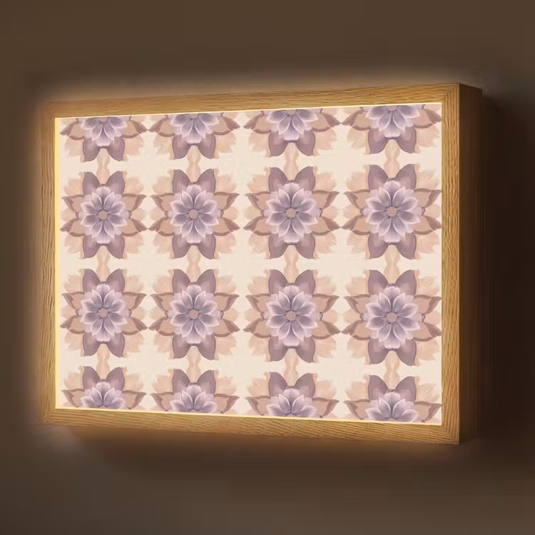 Lightbox - Wandlamp - Klassiek - Patroon - Paars — 1