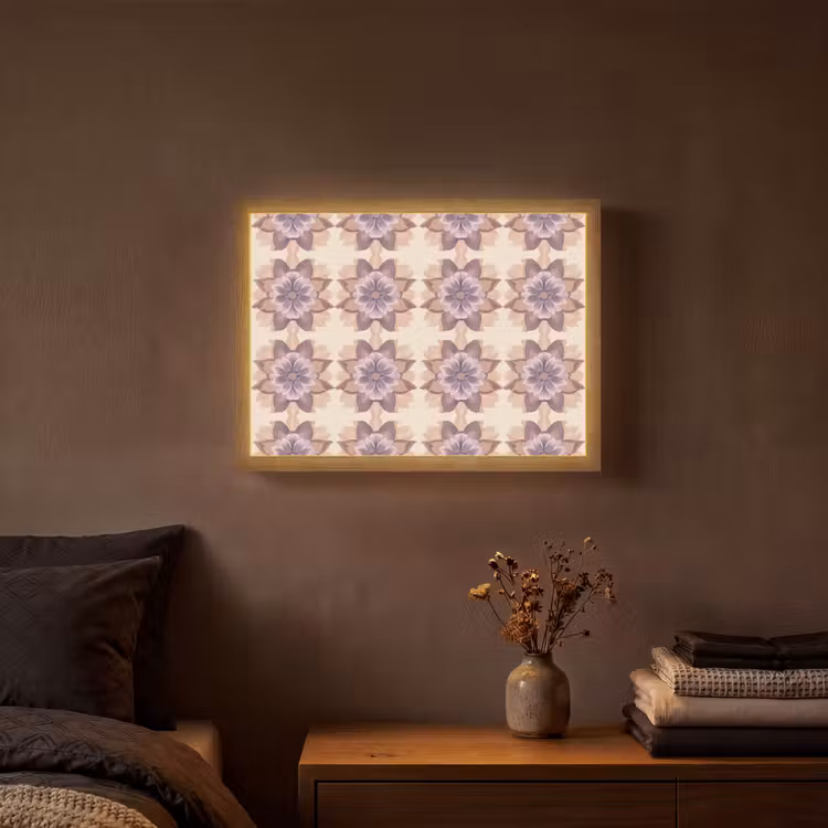 Lightbox - Wandlamp - Klassiek - Patroon - Paars — 3