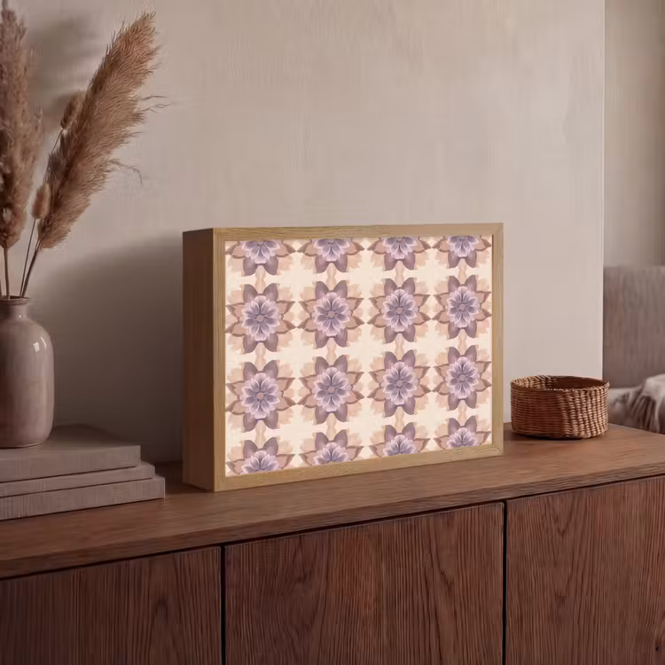 Lightbox - Wandlamp - Klassiek - Patroon - Paars — 4