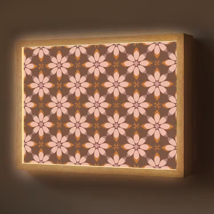 Lightbox - Wandlamp - Klassiek - Retro - Bruin — 1