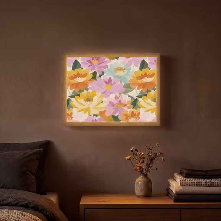 Lightbox - Wandlamp - Lelies - Aquarel - Pastel — 3