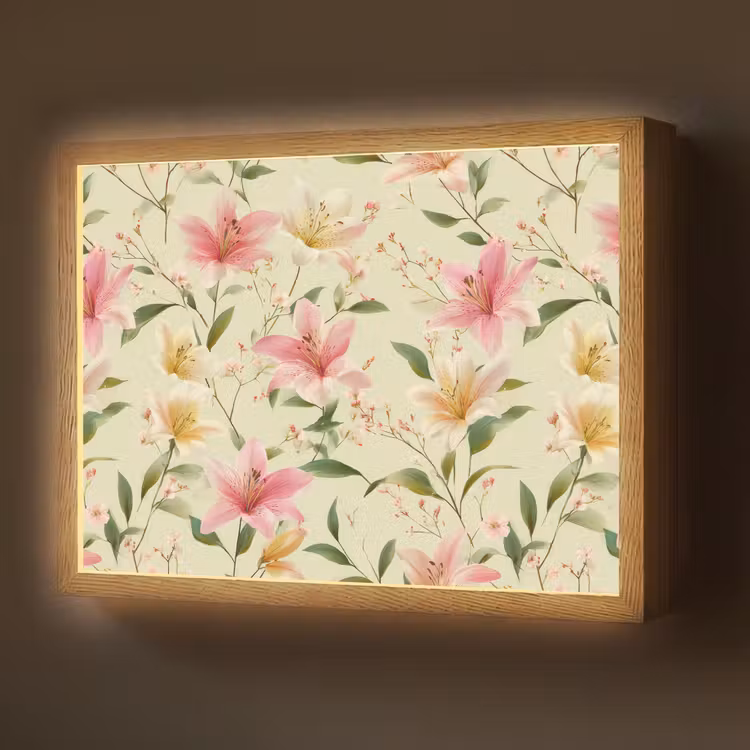 Lightbox - Wandlamp - Lelies - Sereen - Kleurrijk — 1