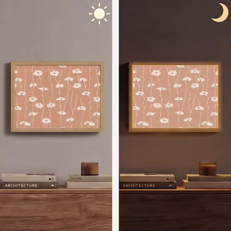 Lightbox - Wandlamp - Madeliefjes - Subtiel - Terracotta — 6