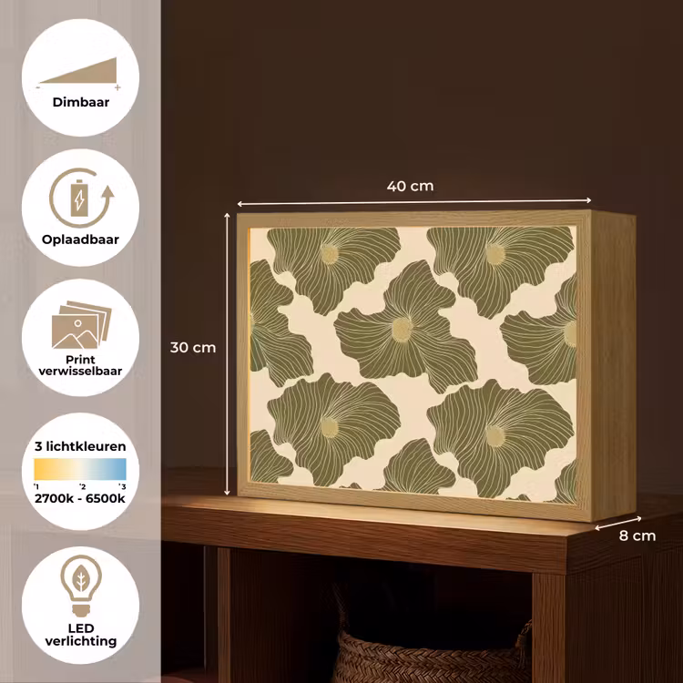 Lightbox - Wandlamp - Modern - Abstract - Groen — 10