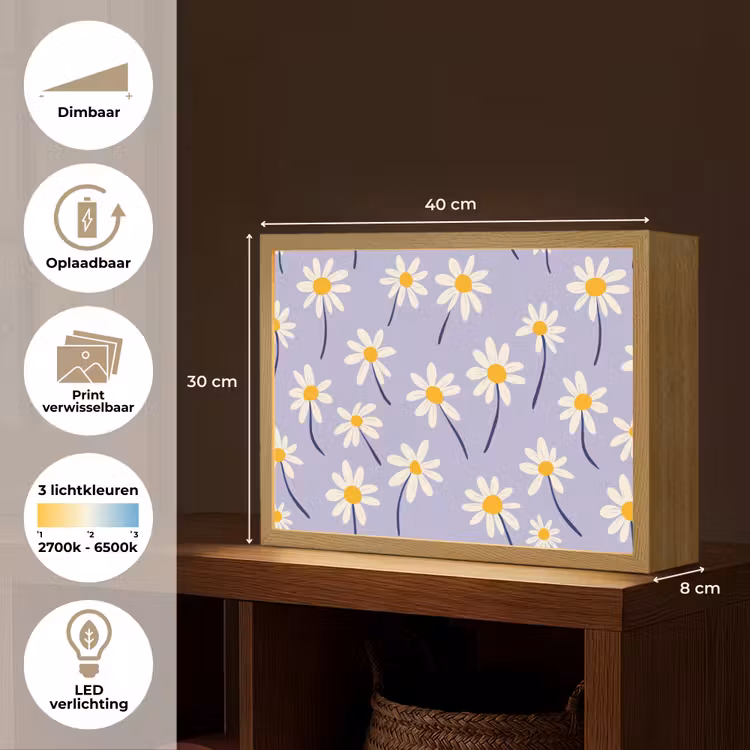 Lightbox - Wandlamp - Modern - Madelief - Paars — 10