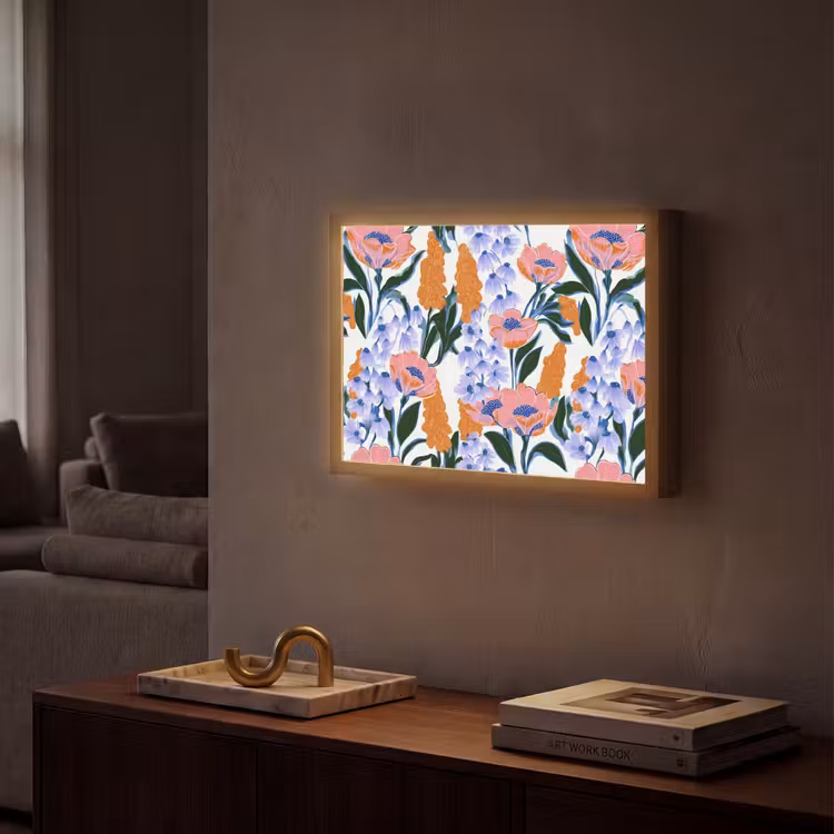 Lightbox - Wandlamp - Patroon - Aquarel - Kleurrijk — 2