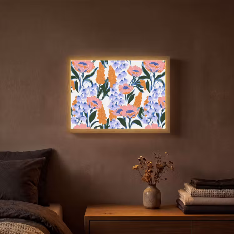 Lightbox - Wandlamp - Patroon - Aquarel - Kleurrijk — 3