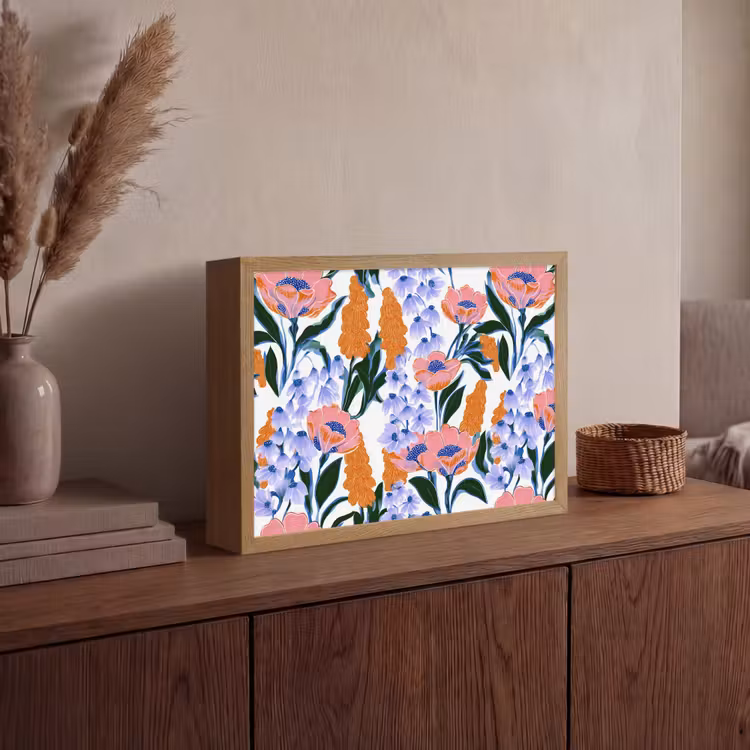 Lightbox - Wandlamp - Patroon - Aquarel - Kleurrijk — 4