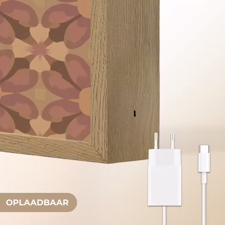 Lightbox - Wandlamp - Retro - Bloemen - Bruin — 7