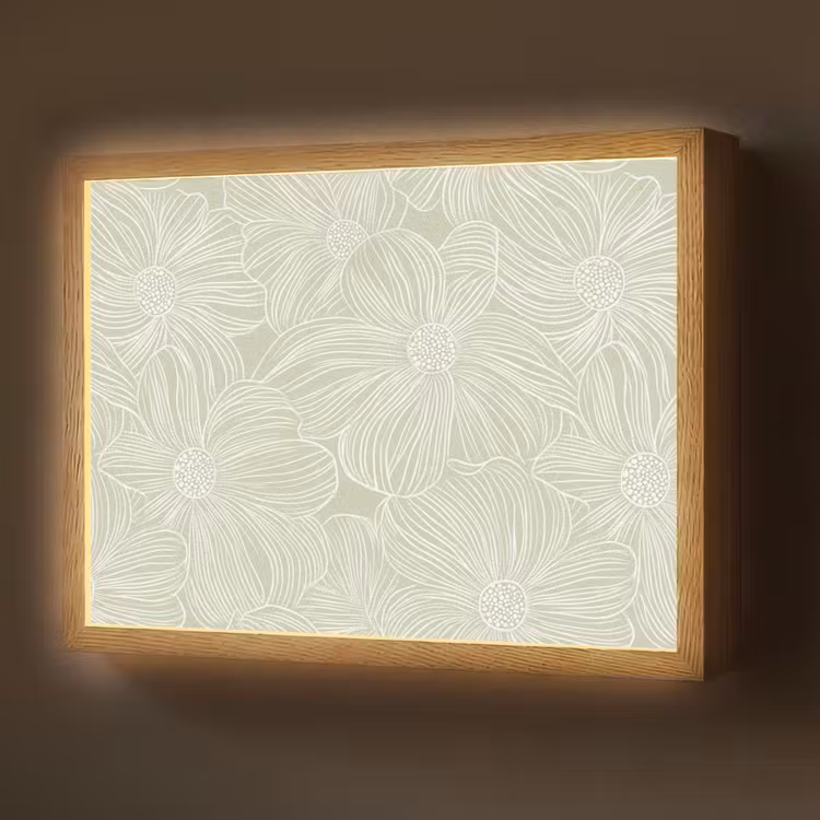 Lightbox - Wandlamp - Sereen - Bloemen - Groen — 1