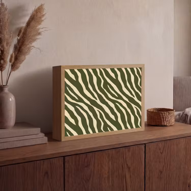 Lightbox - Wandlamp - Zebra - Patroon - Groen — 4