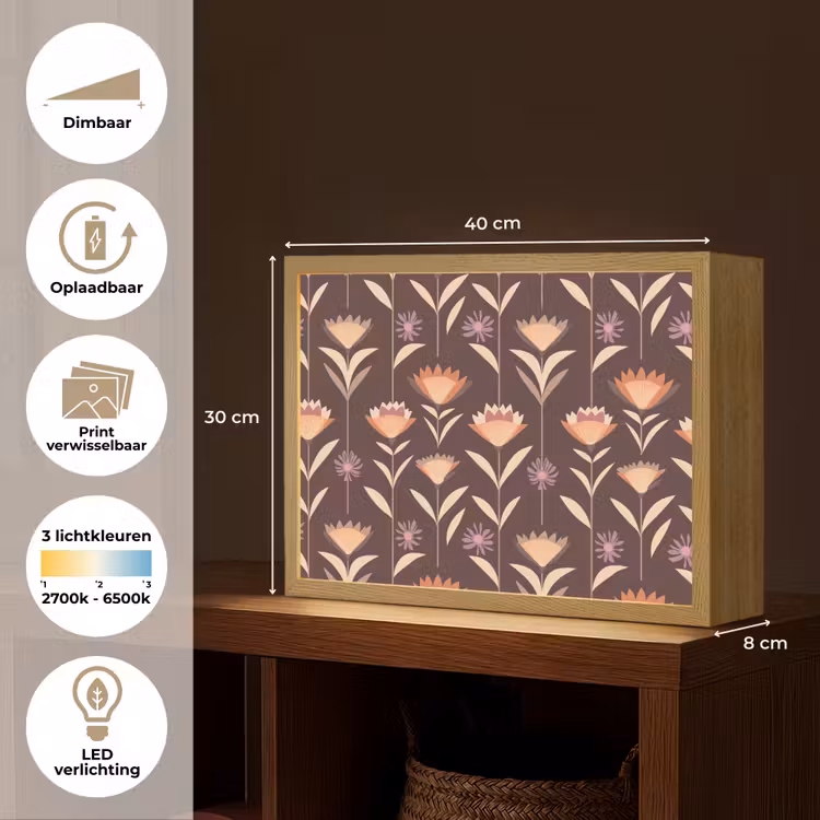 Lightbox - Wandlamp - Elegant - Retro - Bruin — 10