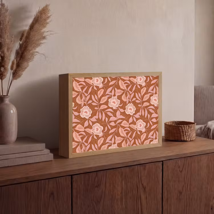 Lightbox - Wandlamp - Patroon - Bladeren - Terracotta — 4