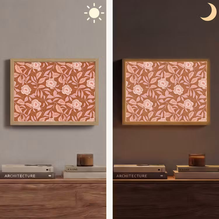 Lightbox - Wandlamp - Patroon - Bladeren - Terracotta — 6