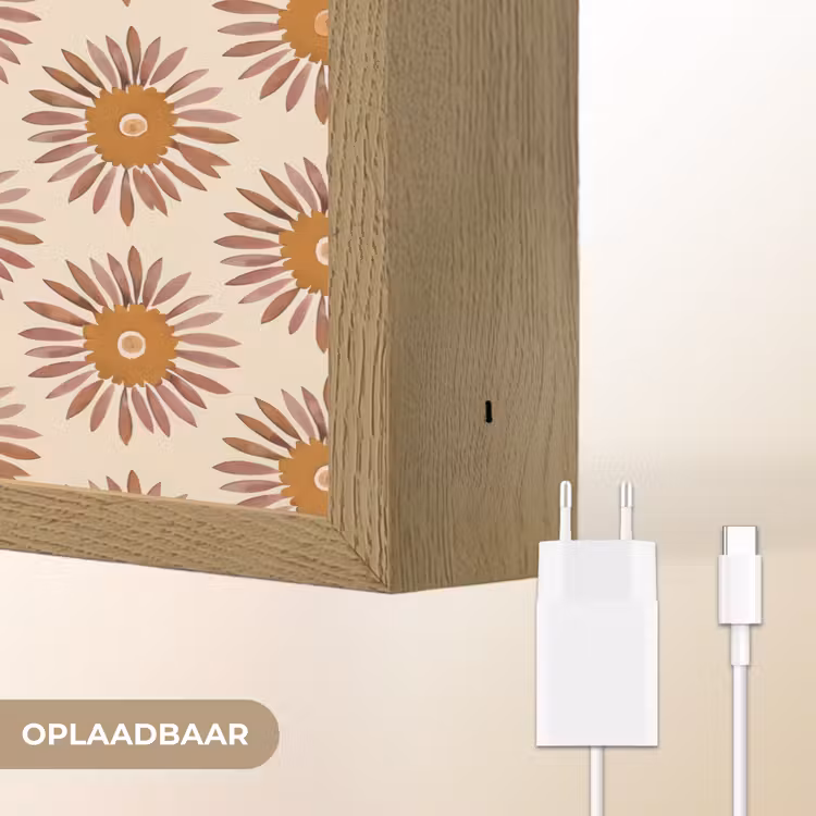 Lightbox - Wandlamp - Patroon - Retro - Bruin — 7