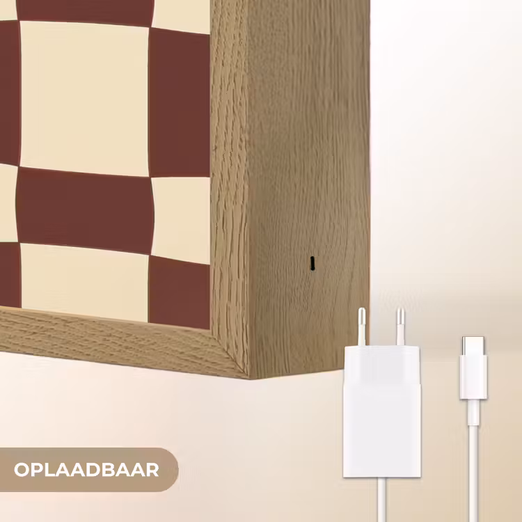 Lightbox - Wandlamp - Retro - Patroon - Bruin — 7