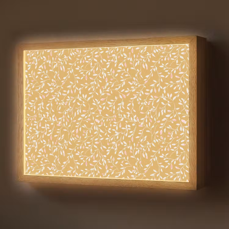 Lightbox - Wandlamp - Takjes - Patroon - Oker — 1