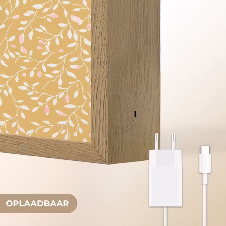 Lightbox - Wandlamp - Takjes - Patroon - Oker — 7