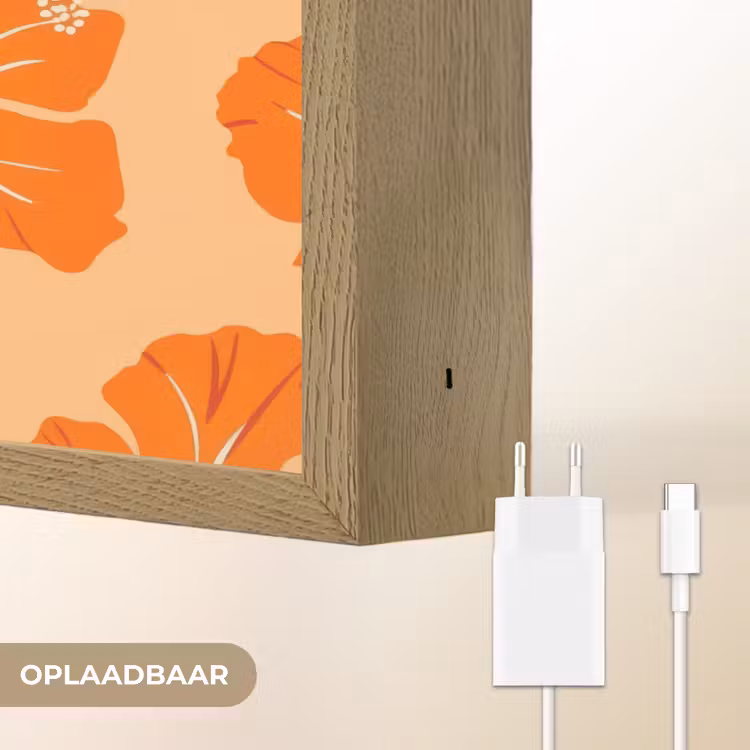 Lightbox - Wandlamp - Tropisch - Hibiscus - Oranje — 7