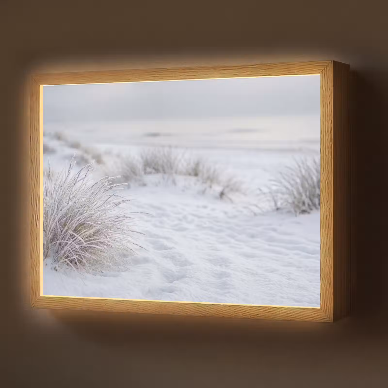 Lightbox - Wandlamp - Duinen - Sneeuw - Strand - Winter - Serene — 1
